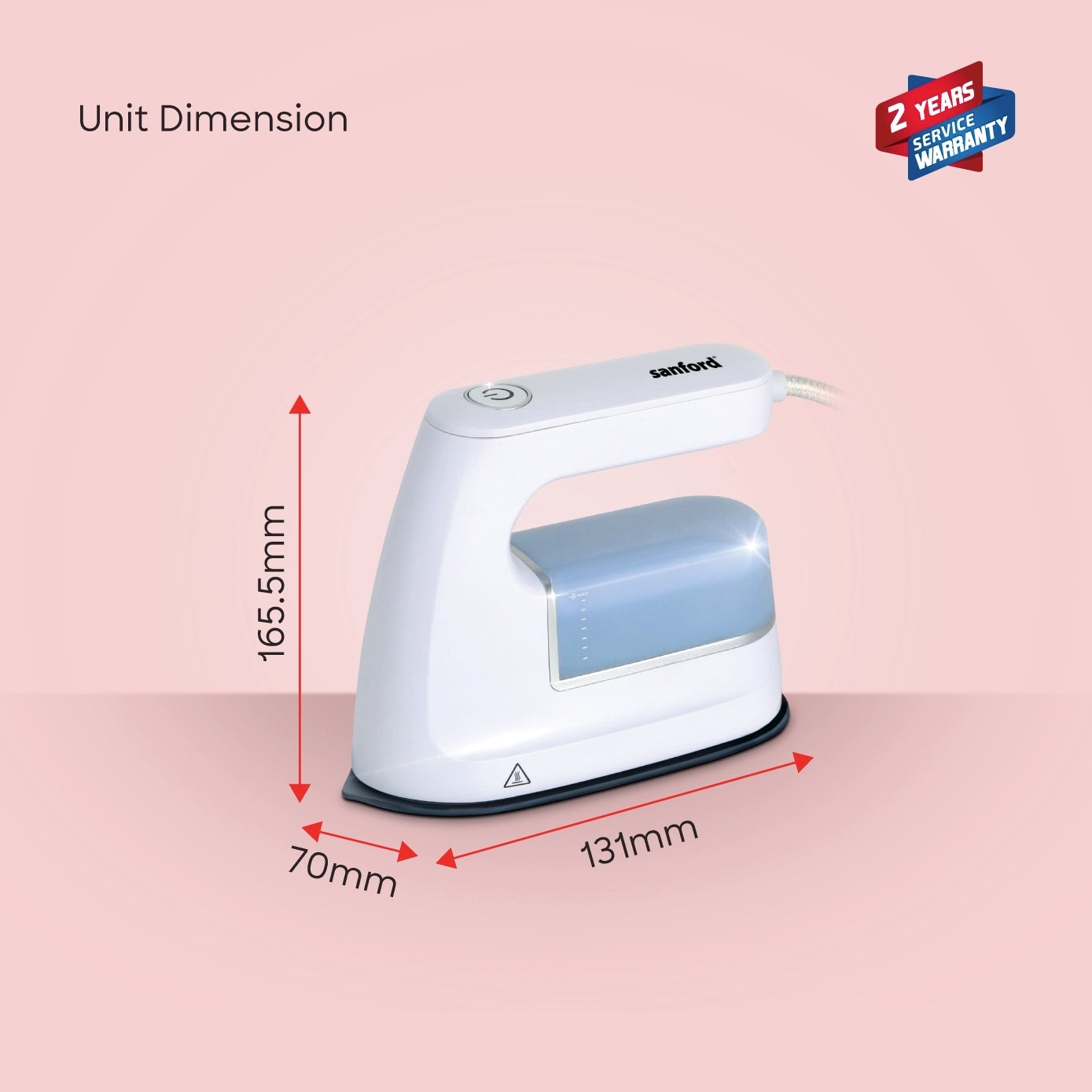 steam iron 1200W ceramic non stick soleplate multifunction ironing sanford 6