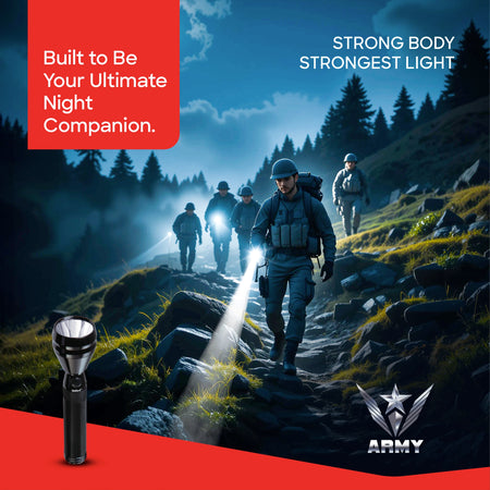 Sanford Army Series 1W LED Flashlight with 400 Meter Range and 60 Min Runtime | SF444SL - buysanford