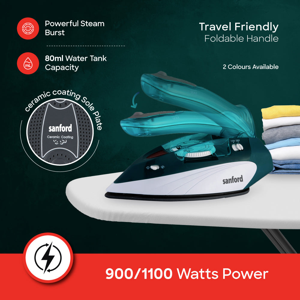 Sanford Light Weight Travel Steam Iron With Ceramic Coated | SF44TSI - SANFORD MIDDLE EAST DWC L.L.C