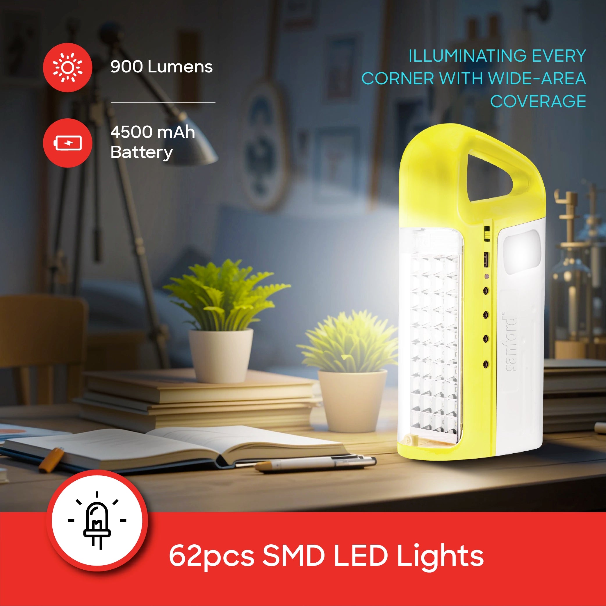 rechargeable lantern solar panel usb charging 80 leds emergency sanford 3