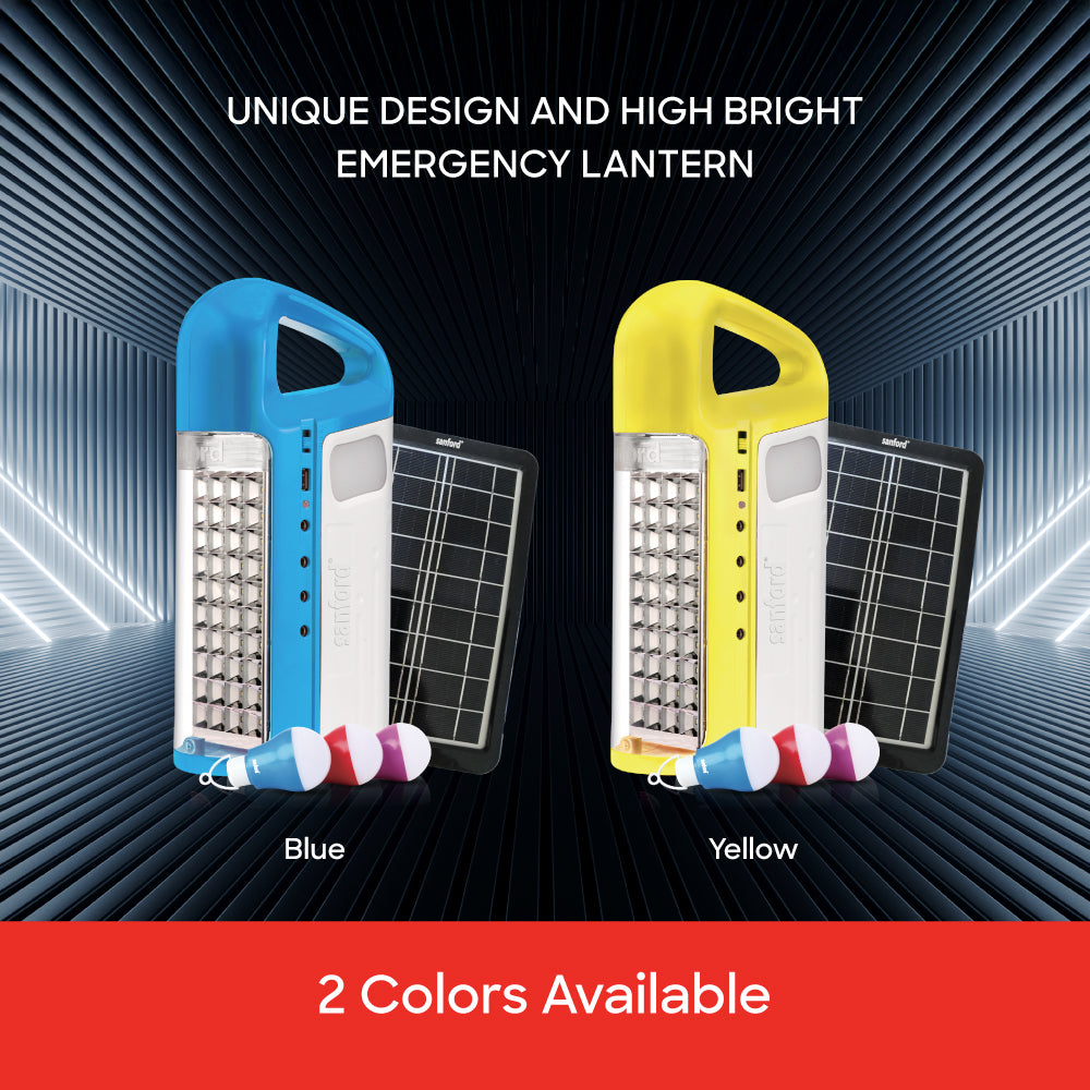 Sanford Rechargeable Lantern with Solar Panel, USB and 80 LEDs | SF455ELC - buysanford