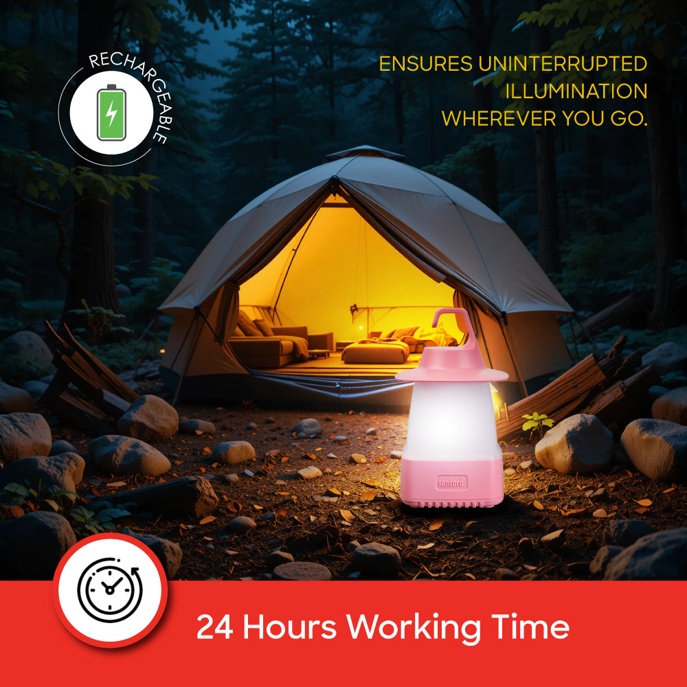 Sanford Rechargeable Mini Fan and LED Lantern with USB Charging - buysanford