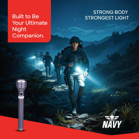 Sanford Navy Series 7W LED Flashlight with 2800 Meter Range and 4Hour Runtime | SF4663SL - buysanford