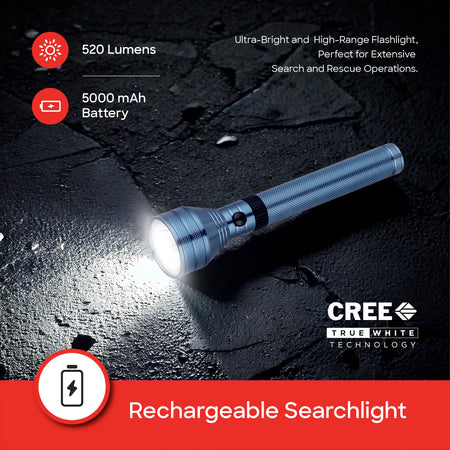 Sanford Navy Series 7W LED Flashlight with 2800 Meter Range and 4Hour Runtime | SF4663SL - buysanford