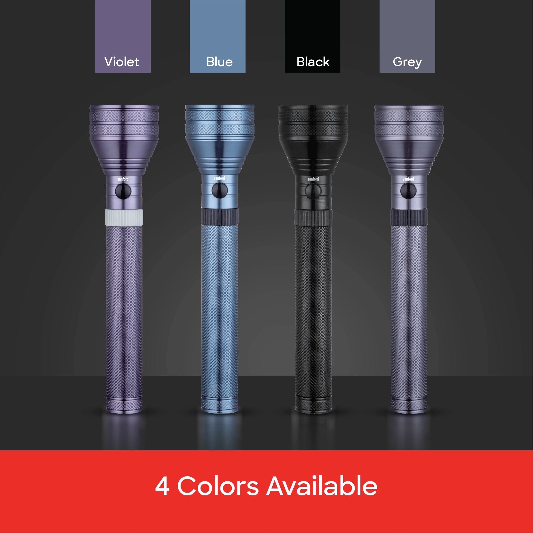 LED flashlight 7W torch 2800m range 4 hour runtime rechargeable sanford 7