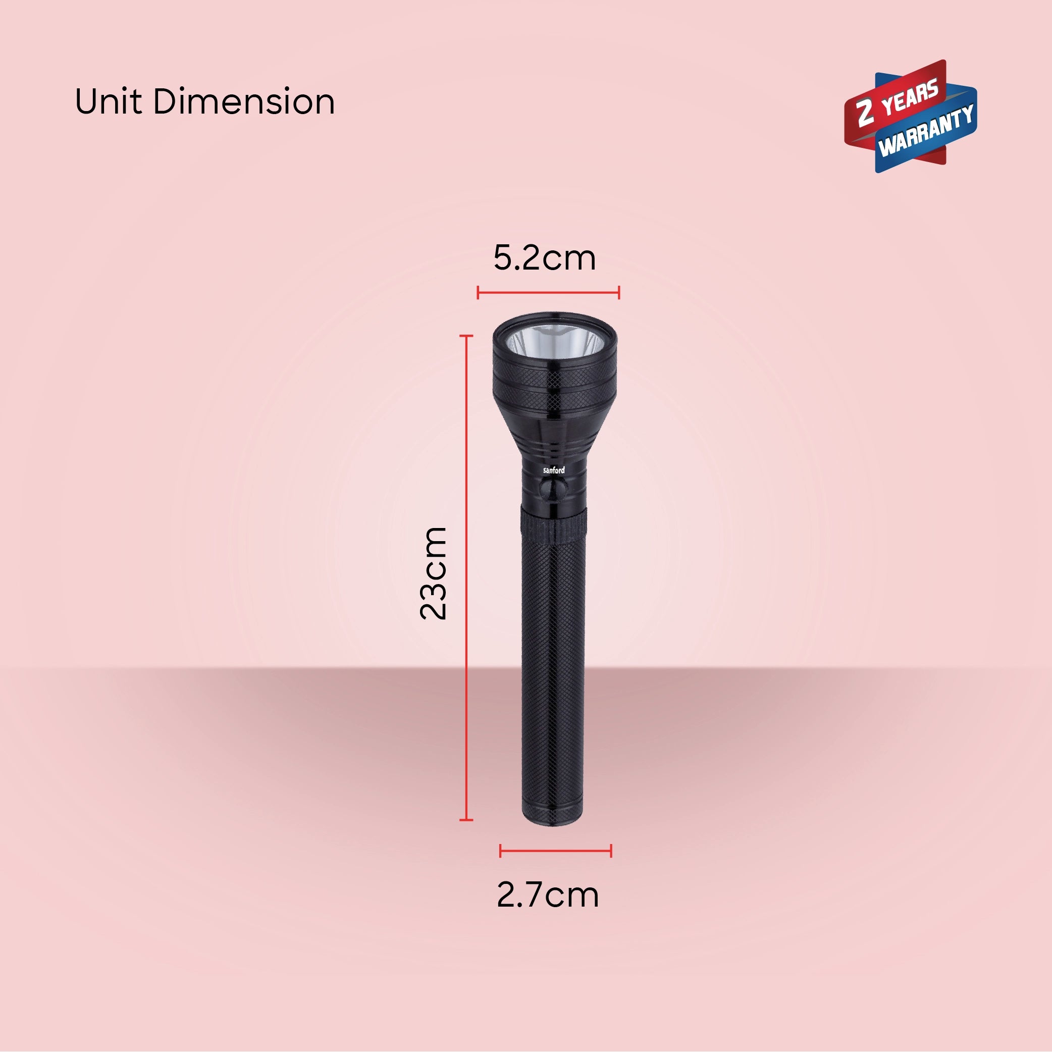 LED flashlight 7W torch 2800m range 4 hour runtime rechargeable sanford 8