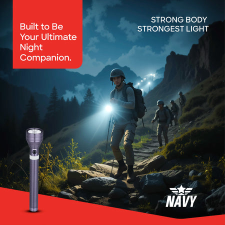 Sanford Navy Series 7W LED Flashlight with 3200 Meter Range and 5Hour Runtime | SF4664SL - buysanford