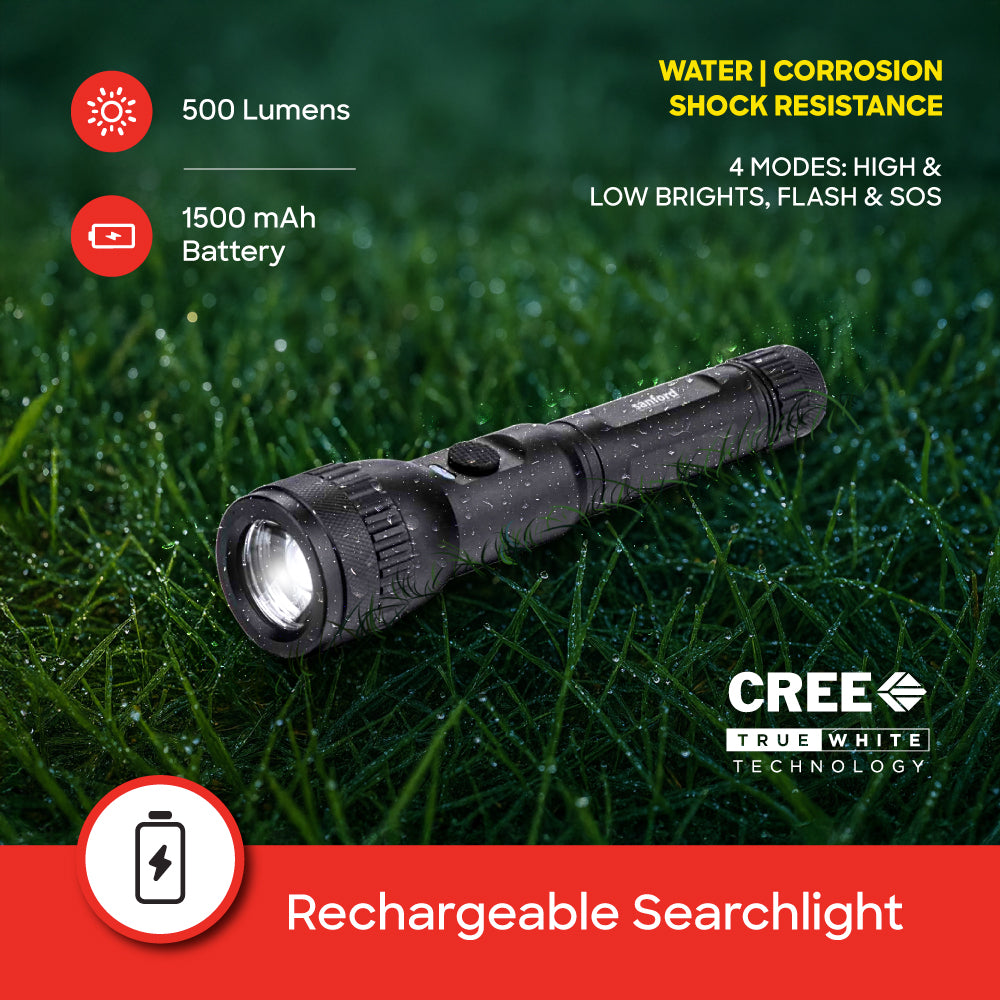 Sanford Glass Breaker Series 10W LED Flashlight with 1800M Range and 5H Runtime | SF4665SL - buysanford