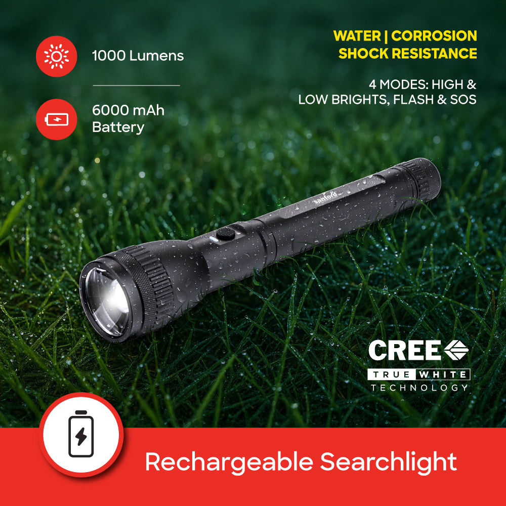 Sanford Glass Breaker Series 20W LED Flashlight with 2200M Range and 8 Hour Runtime | SF4667SL 2C - buysanford
