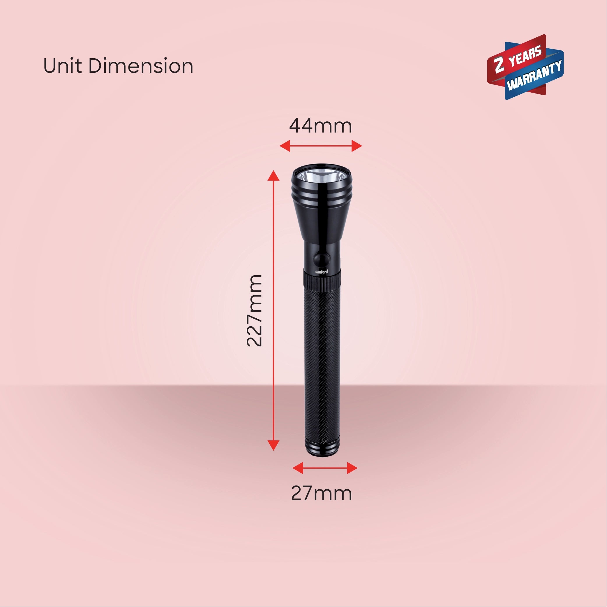 Sanford Soldier Battalion 5W LED Flashlight with 1800M Range 3Hour Runtime | SF4668SL - buysanford