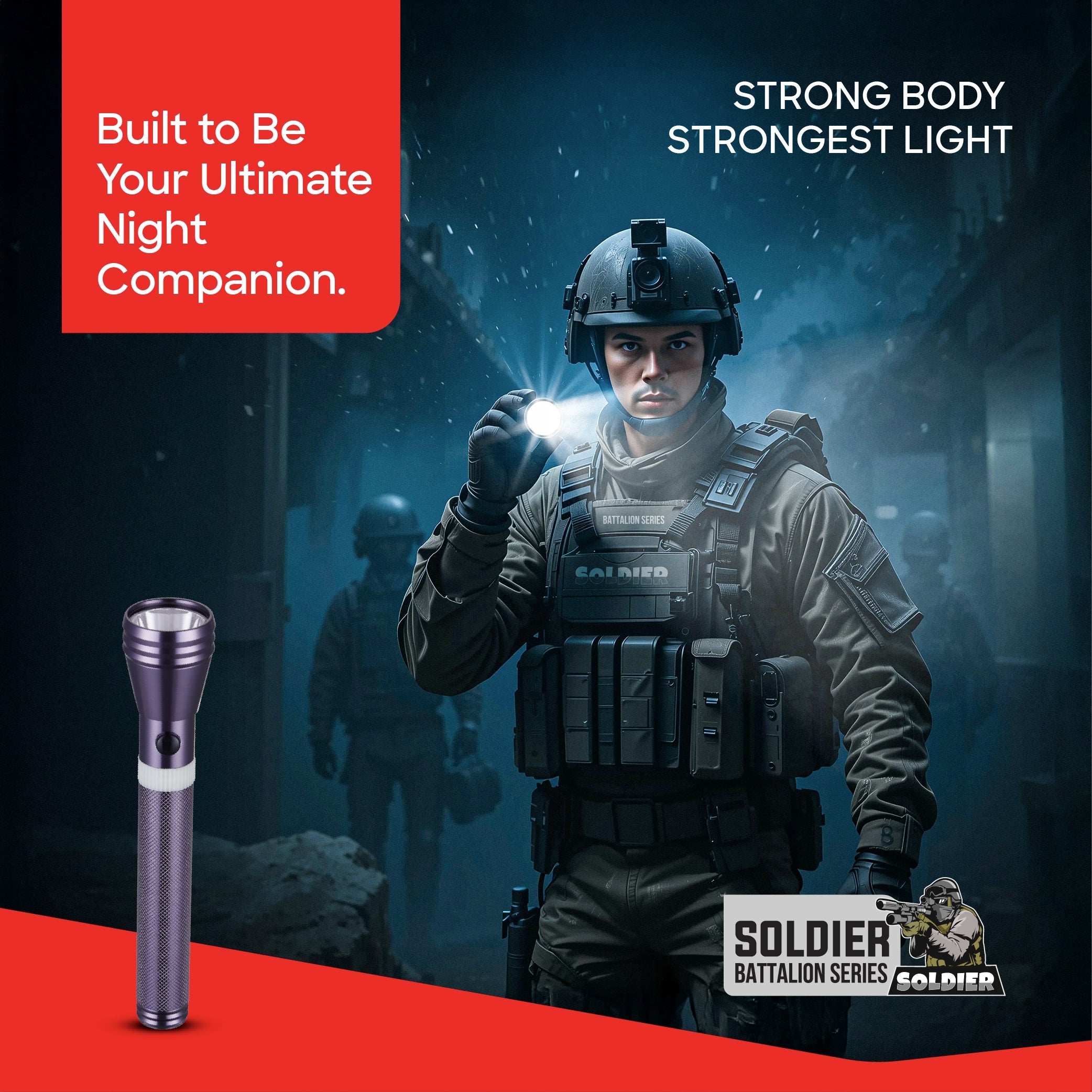 Sanford Soldier Battalion 5W LED Flashlight with 2200M Range 4Hour Runtime | SF4669SL - buysanford