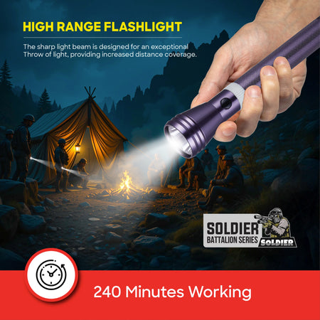 Sanford Soldier Battalion 5W LED Flashlight with 2200M Range 4Hour Runtime | SF4669SL - buysanford
