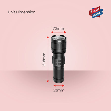 radiant series 60W searchlight 2600m range usb charging sanford 6