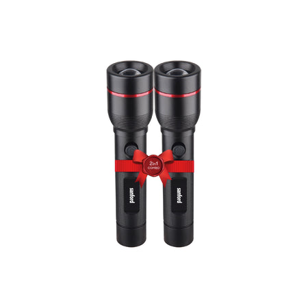 LED flashlight 2 pack rechargeable zoom torch combo sanford 1