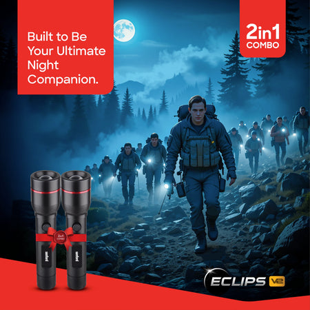 LED flashlight 2 pack rechargeable zoom torch combo sanford 2