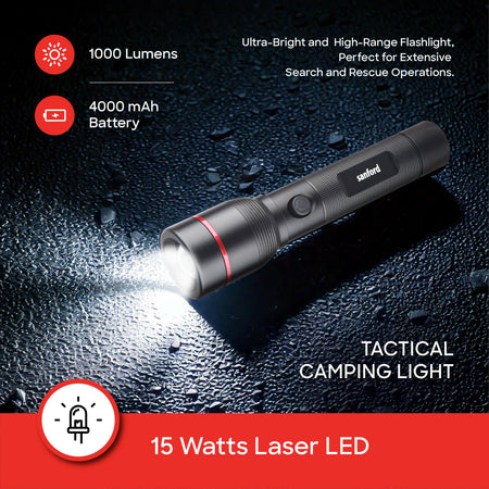 LED flashlight 2 pack rechargeable zoom torch combo sanford 3