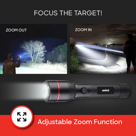 Sanford ELIPSE V2 Series Rechargeable ZOOM LED FLASH LIGHT 2 PCS COMBO PACK | SF4680SLC - buysanford