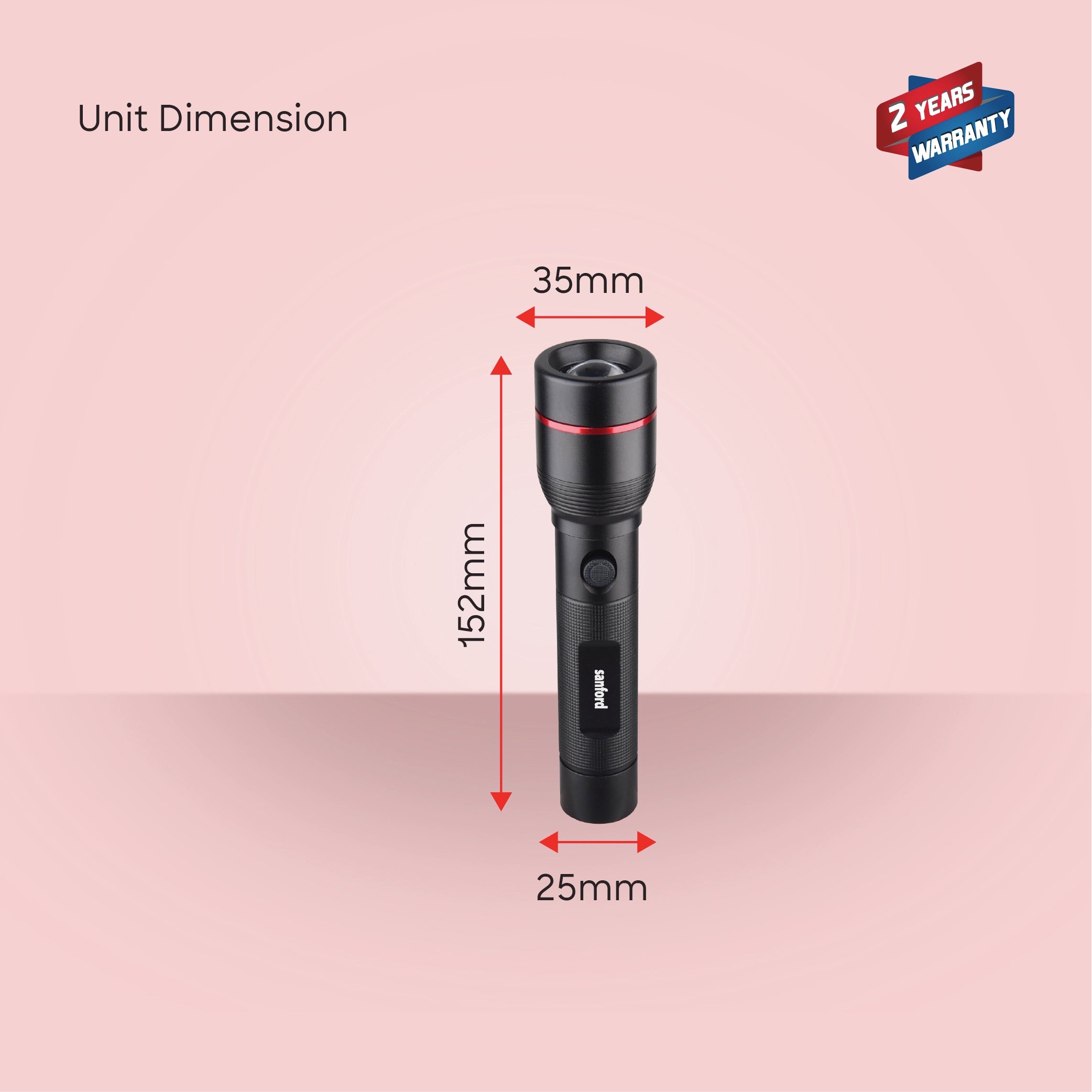 LED flashlight 2 pack rechargeable zoom torch combo sanford 8
