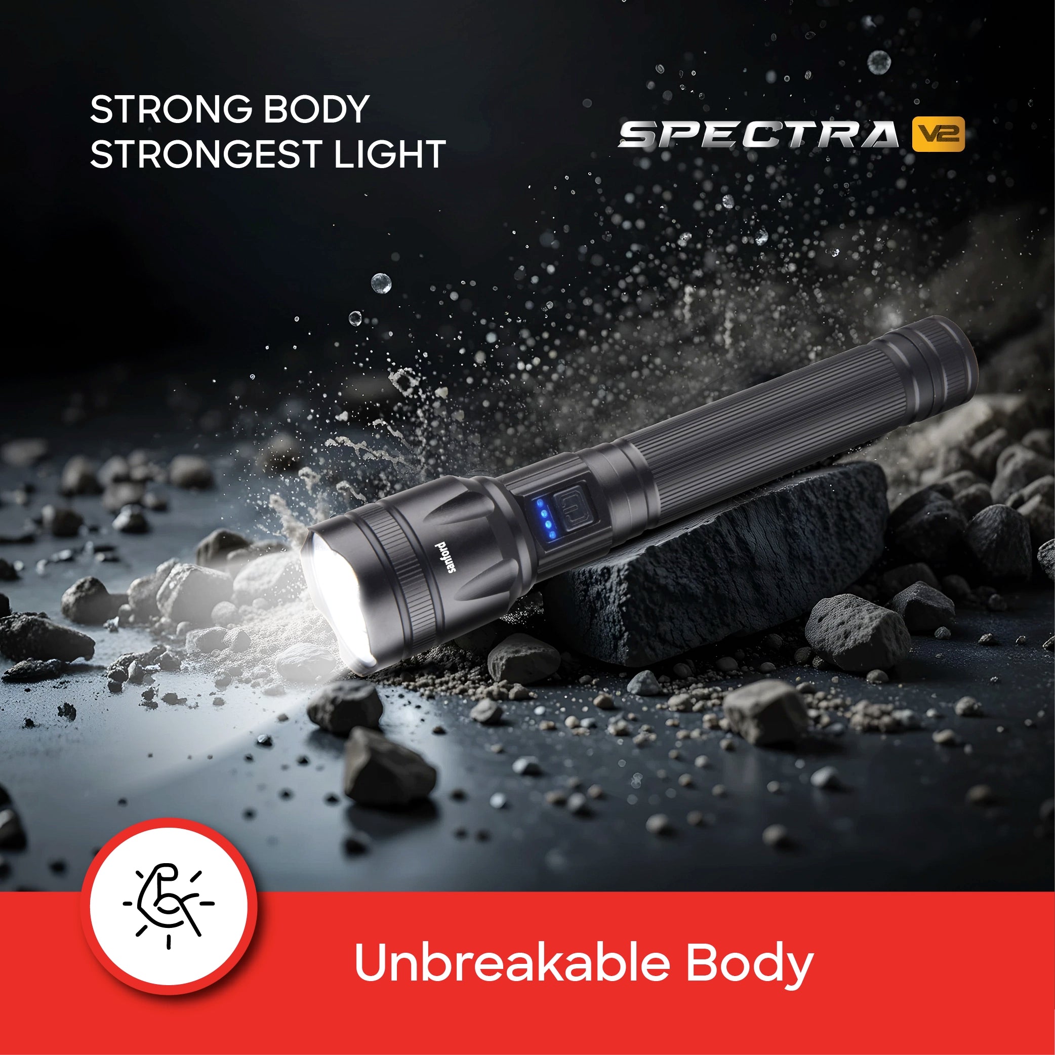 Sanford Spectra Series 25W Flashlight with 4800m Range and 10 Hour Runtime | SF4678SL - buysanford