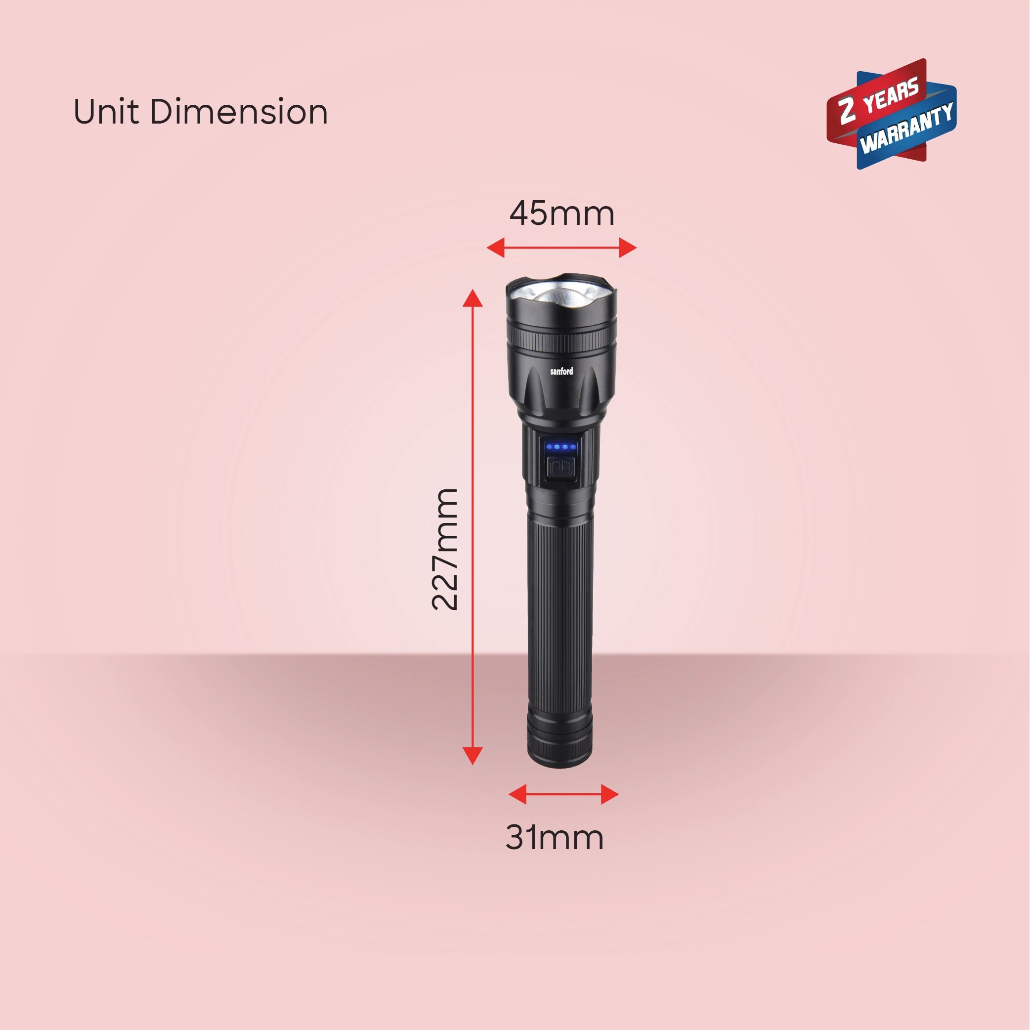 Sanford Spectra Series 25W Flashlight with 4800m Range and 10 Hour Runtime | SF4678SL - buysanford