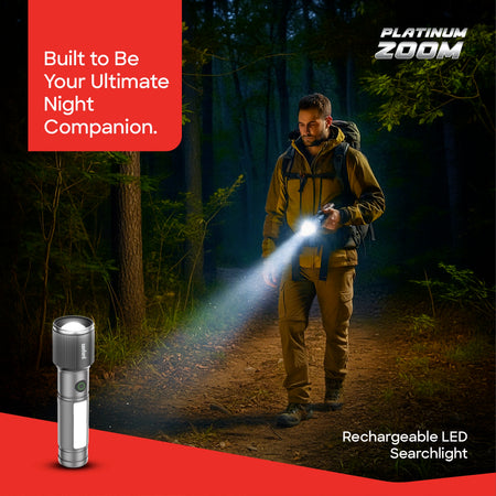 rechargeable flashlight torch zoom 7 mode laser led 3000 lumens sanford 2