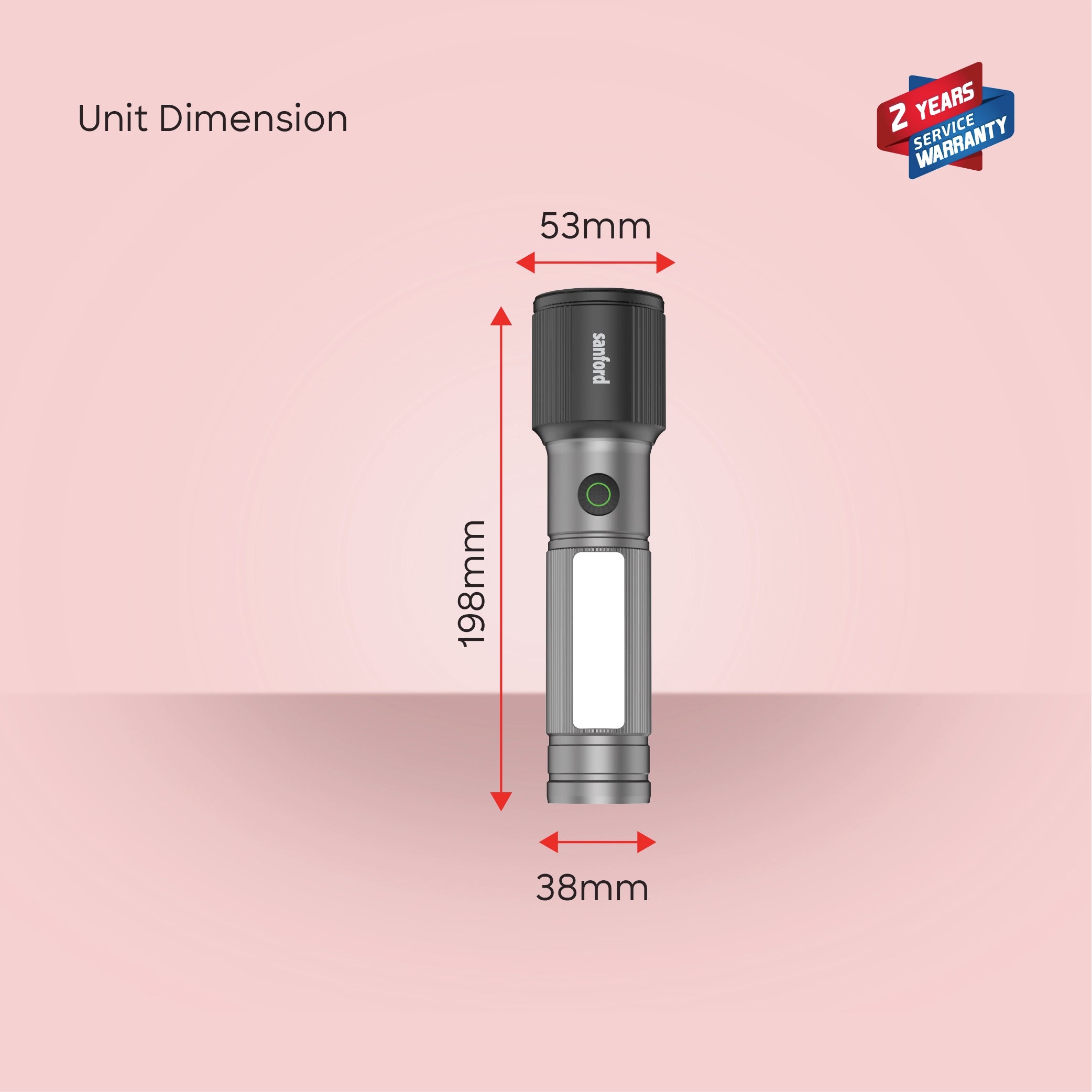 Shop Sanford Rechargeable Flashlight Torch Zoom 7-Mode Laser LED