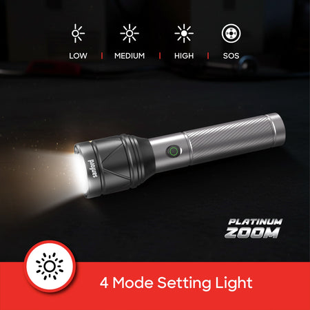rechargeable flashlight torch zoom 4 mode laser led 40W 3000 lumens sanford 5