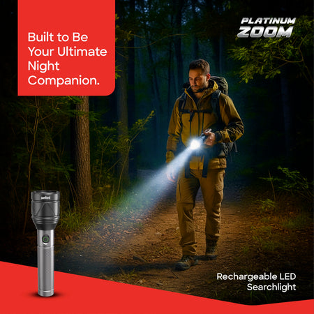 Sanford Rechargeable Flashlight Torch Zoom 4-Mode Laser LED 50W 4000 Lumens Range - SF4684SL - buysanford