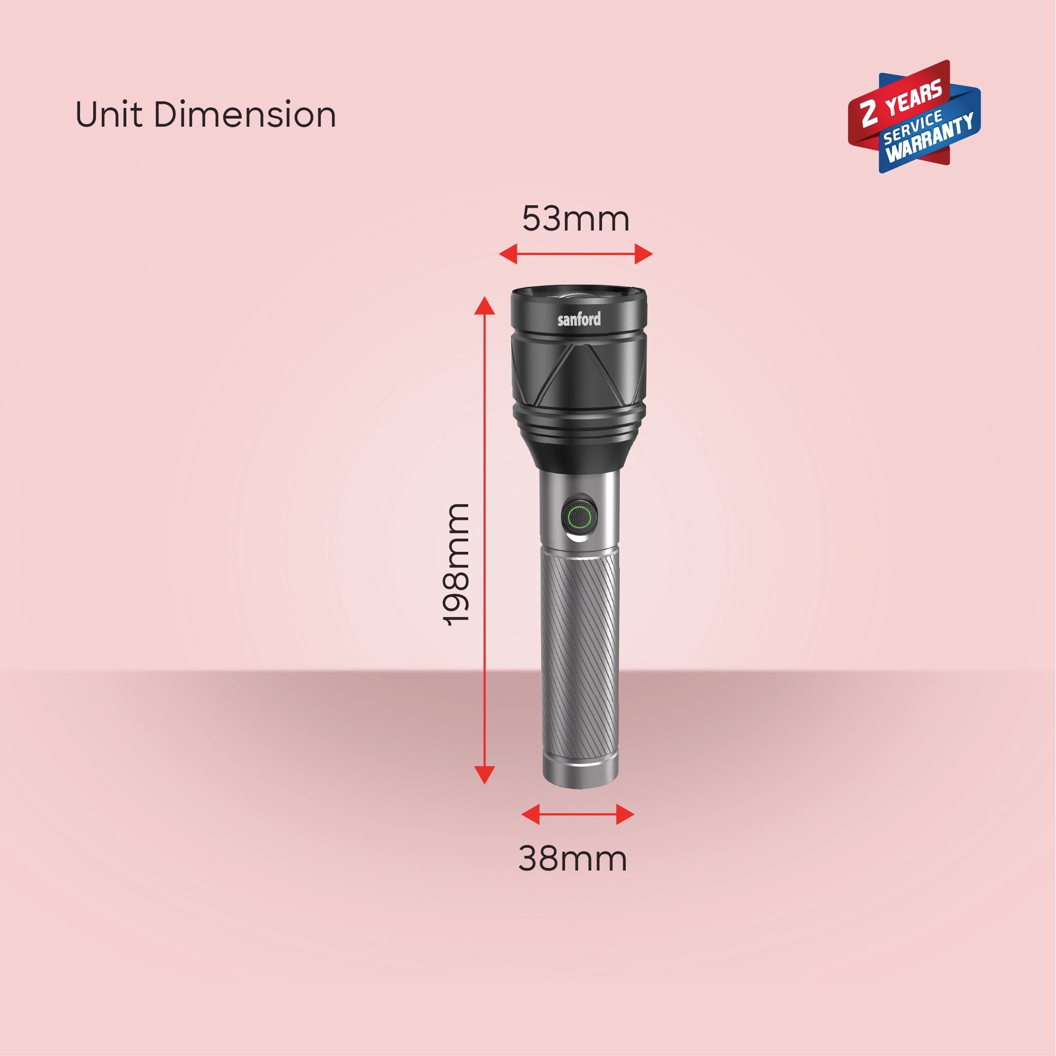 rechargeable flashlight torch zoom 4 mode laser led 4000 lumens sanford 8
