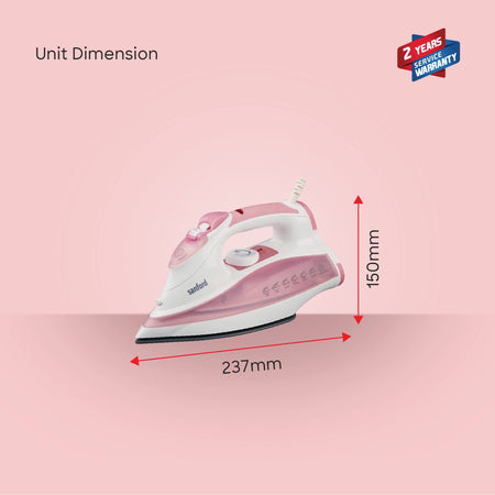 3000W steam iron ceramic soleplate 390ml water tank sanford 6
