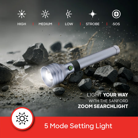 navy zoom rechargeable searchlight 3200m long range sanford 5