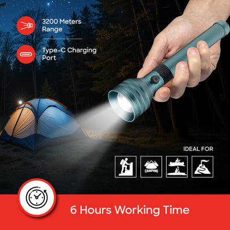 Sanford Navy Zoom Rechargeable Searchlight with 3200m Range | SF4700SL - buysanford