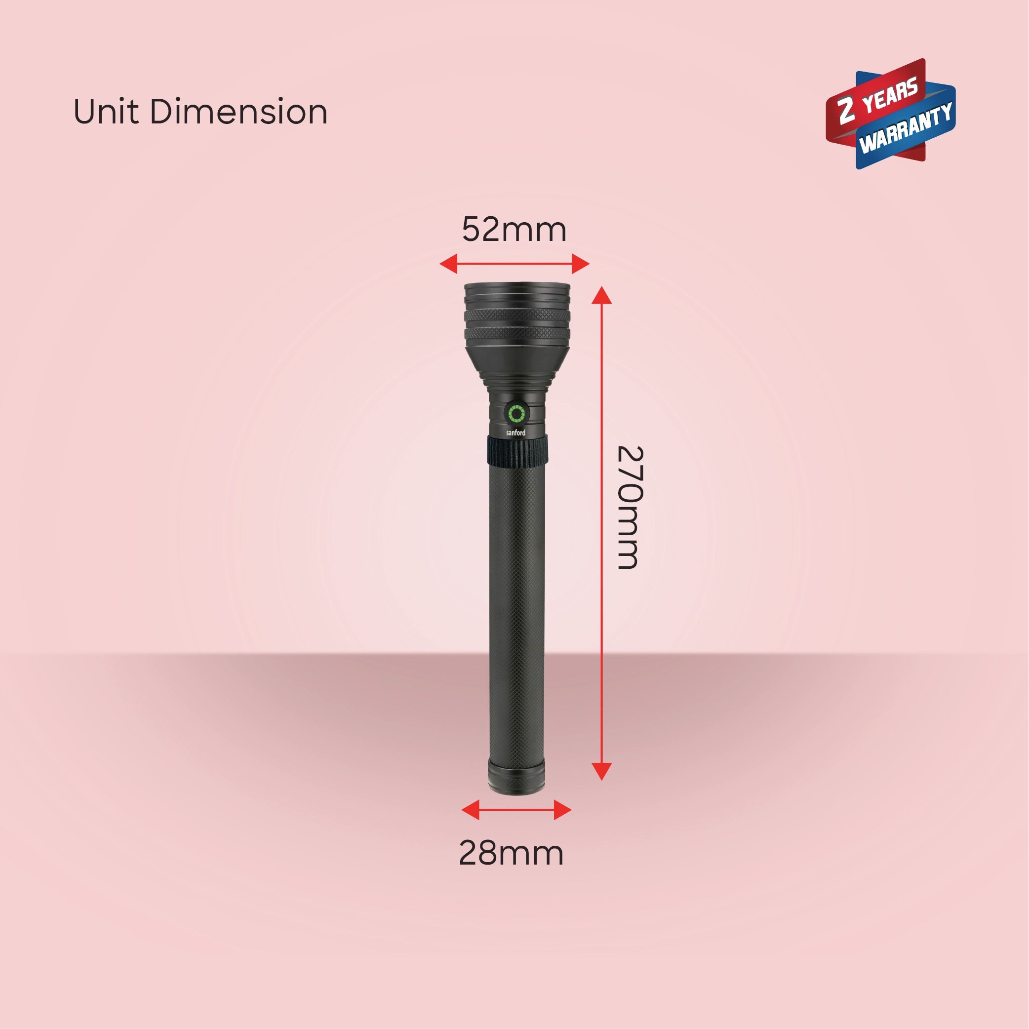 rechargeable led flashlight 2 piece combo portable torch set sanford 8