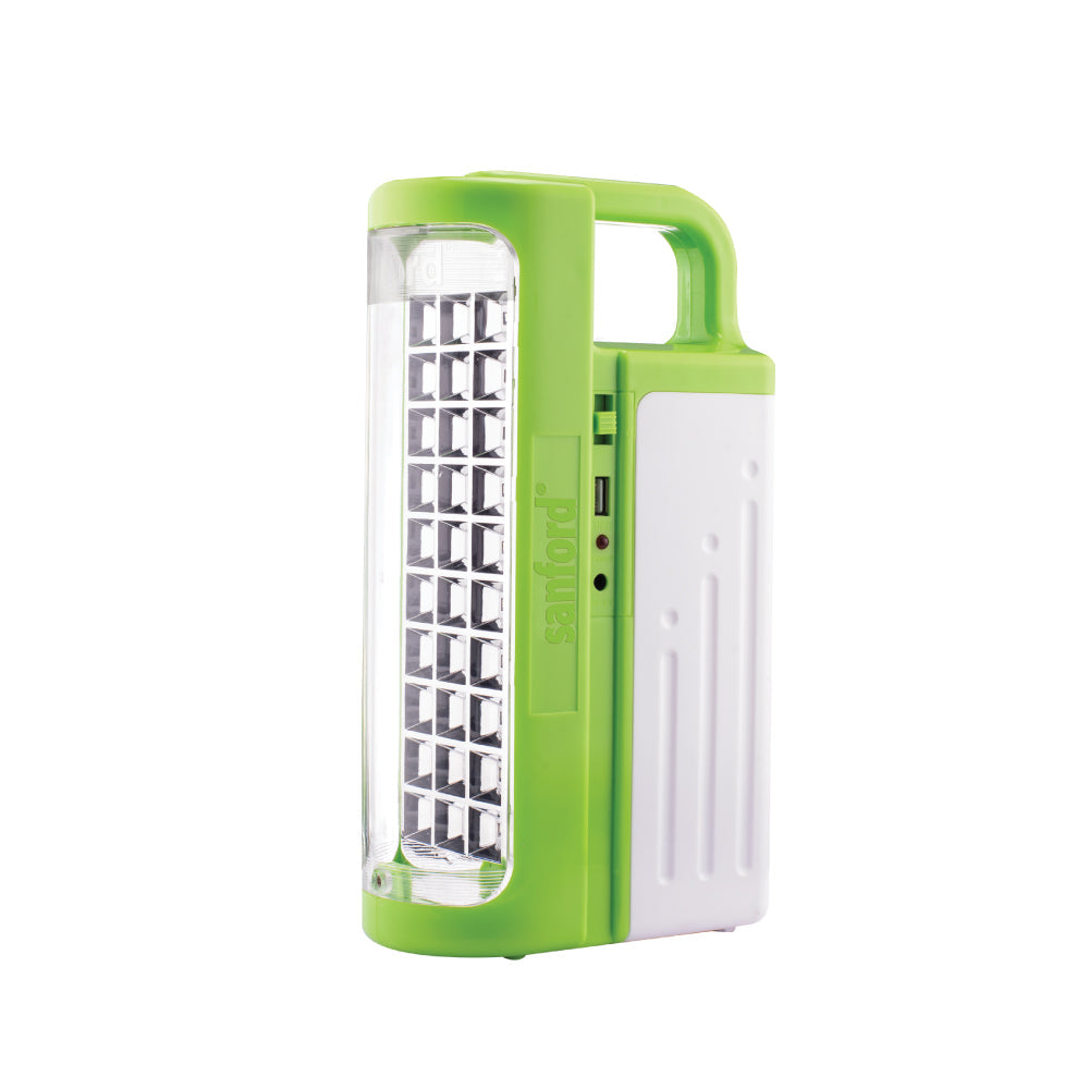 Sanford emergency lantern showing portable design with handle