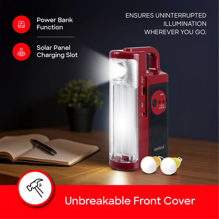 rechargeable led emergency lantern with 2 pcs led bulb sanford 4