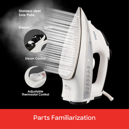 3000W steam iron burst steam spray function sanford 5