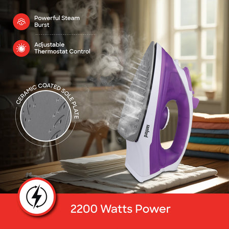 2200W steam iron ceramic coating self cleaning sanford 3