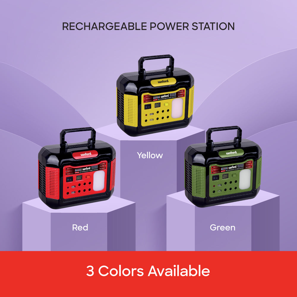 Sanford 11000mAh Rechargeable Solar Power Station with 6 LED Bulbs and USB Charging Port | SF4996PS - buysanford