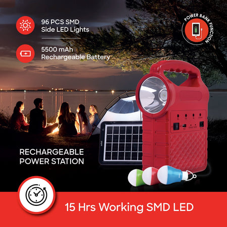 Sanford 5-in-1 Rechargeable Power Station with Solar Panel & USB Charging - SF5000PS - buysanford