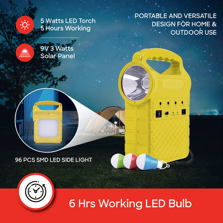 Sanford 5-in-1 Rechargeable Power Station with Solar Panel & USB Charging - SF5000PS - buysanford