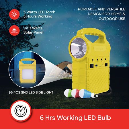 Sanford 5-in-1 Rechargeable Power Station with Solar Panel & USB Charging - SF5000PS - buysanford