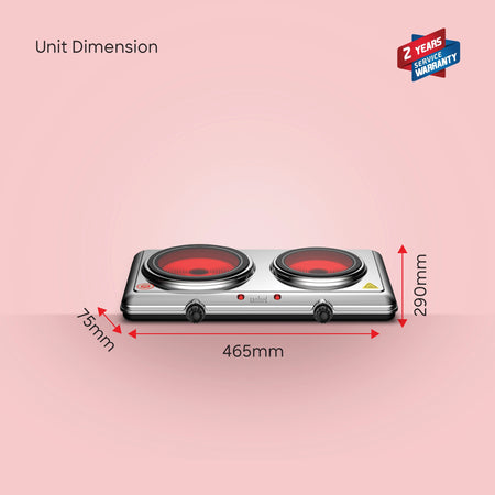 2100W dual infrared cooker 5 temperature settings sanford 6