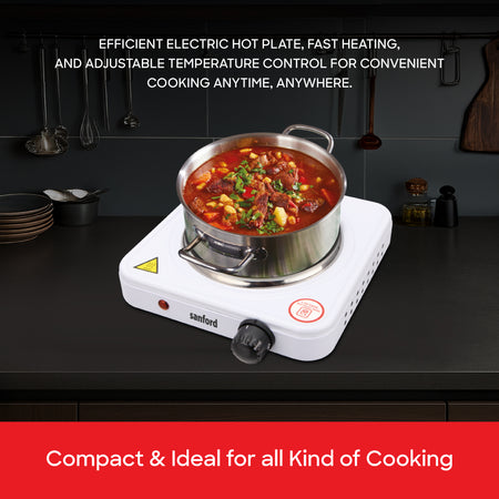 Sanford Single Electric Hot Plate 1500W with 5 Temperature Controls| SF5011HPT - buysanford