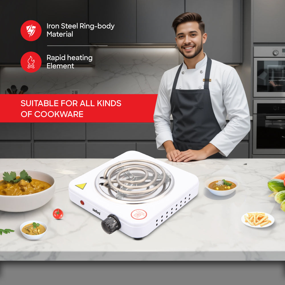 Sanford Single Spiral Hot Plate 1500W with 5 Temperature Controls | SF5013HPT - buysanford