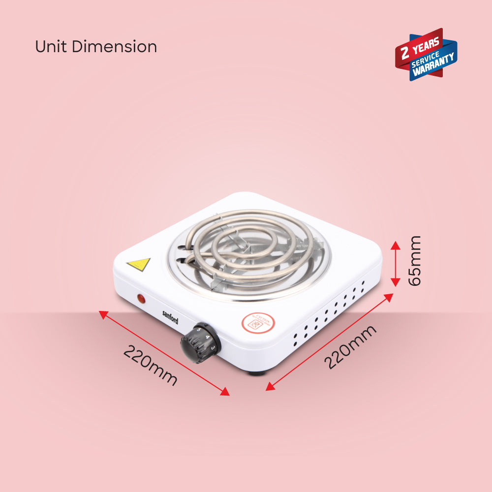 Sanford Single Spiral Hot Plate 1500W with 5 Temperature Controls | SF5013HPT - buysanford