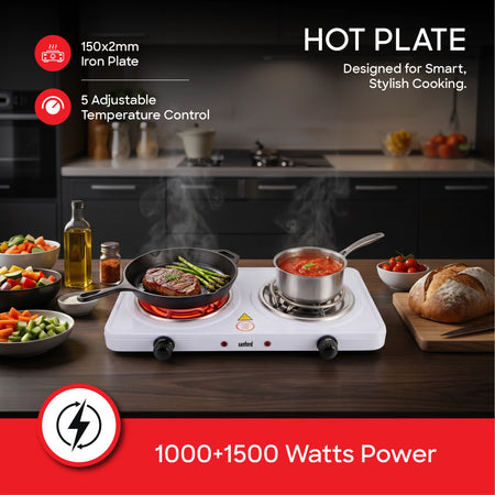 double spiral hot plate 2500W 5 temperature controls electric sanford 3
