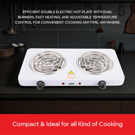 double spiral hot plate 2500W 5 temperature controls electric sanford 5