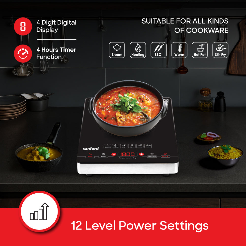 Sanford Infrared Cooker 2200W with Touch Control Panel and 6 Preset Cooking Modes | SF5160IC - buysanford