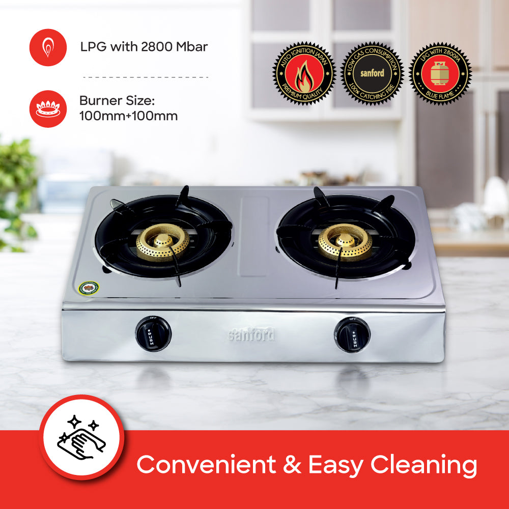 Sanford Double Burner Gas Stove | SF5222GC Gas Stove - buysanford