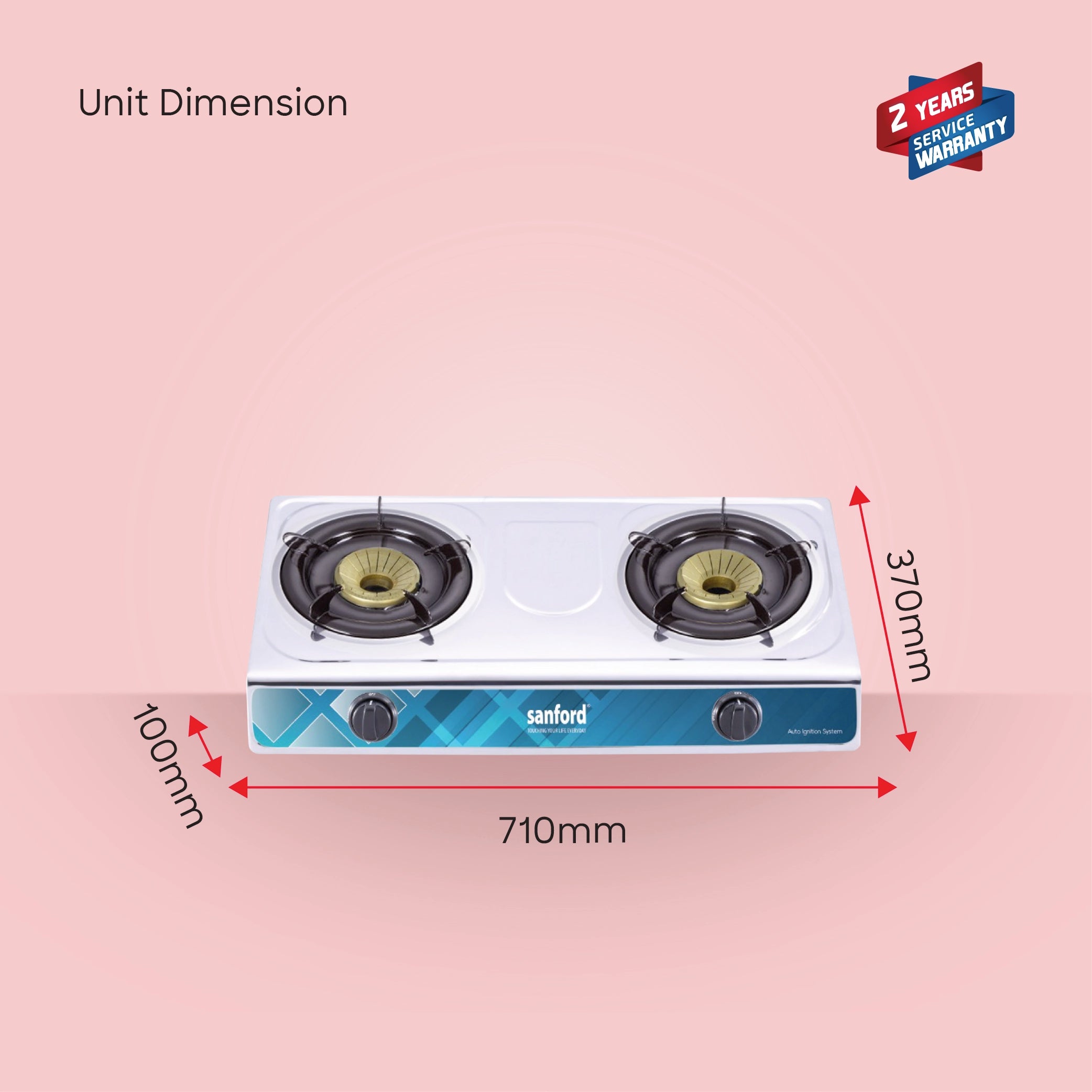 double burner gas stove auto ignition blue flame sanford 6